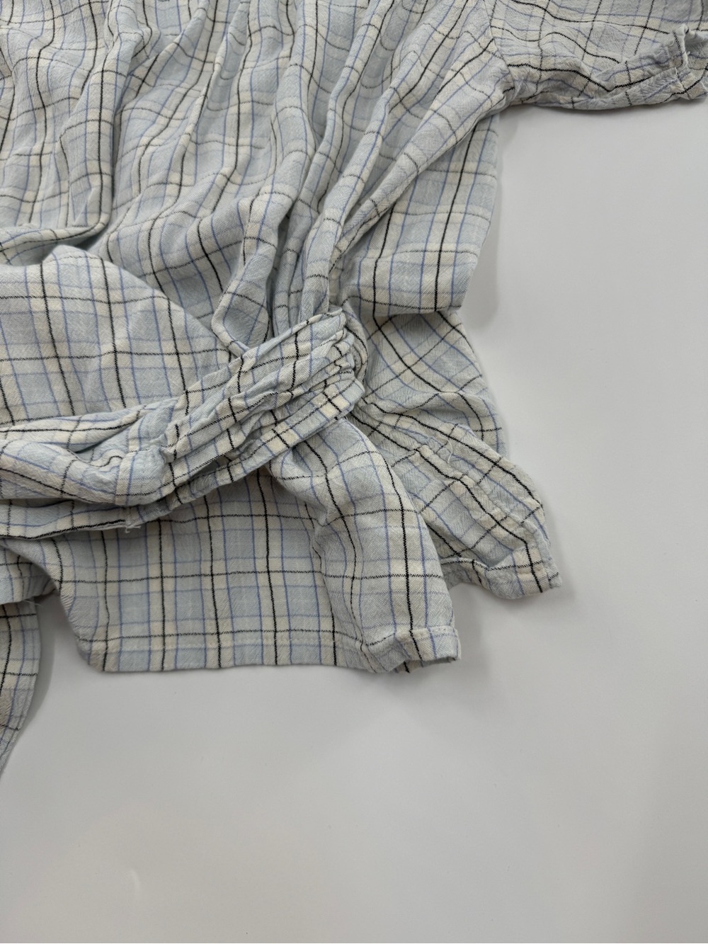 Billabong Plaid Short Sleeve Wrap Tie Top – Women’s XL - Picture 8 of 9